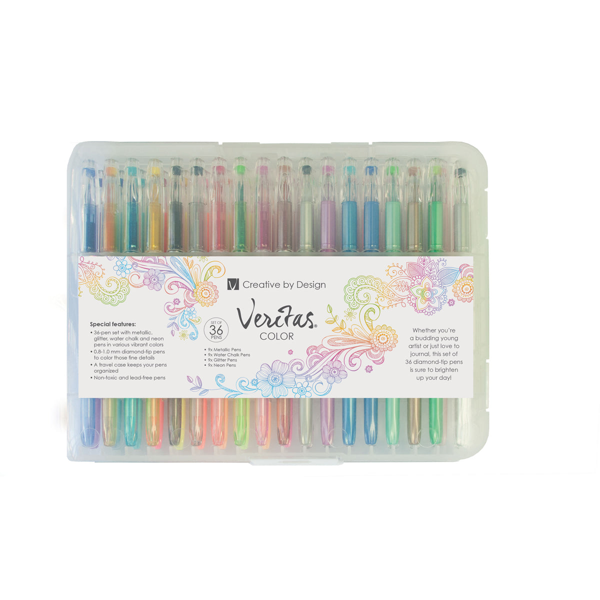 Assorted Gel Pen (Set Of 36)(Coloring Pens)