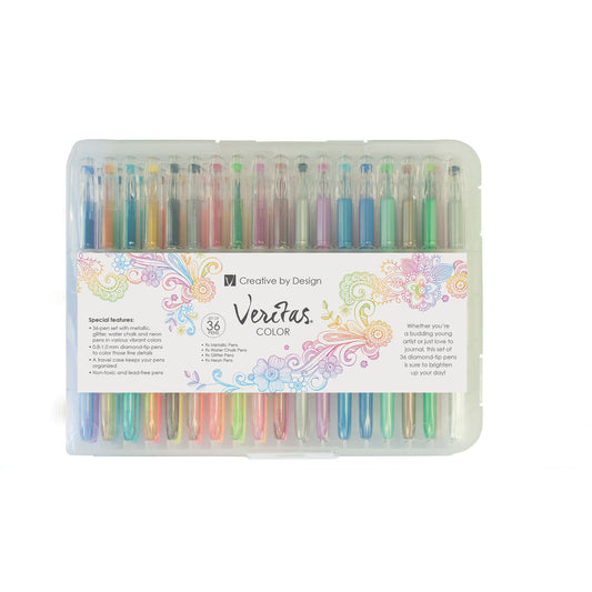 Assorted Gel Pen (Set Of 36)(Coloring Pens)