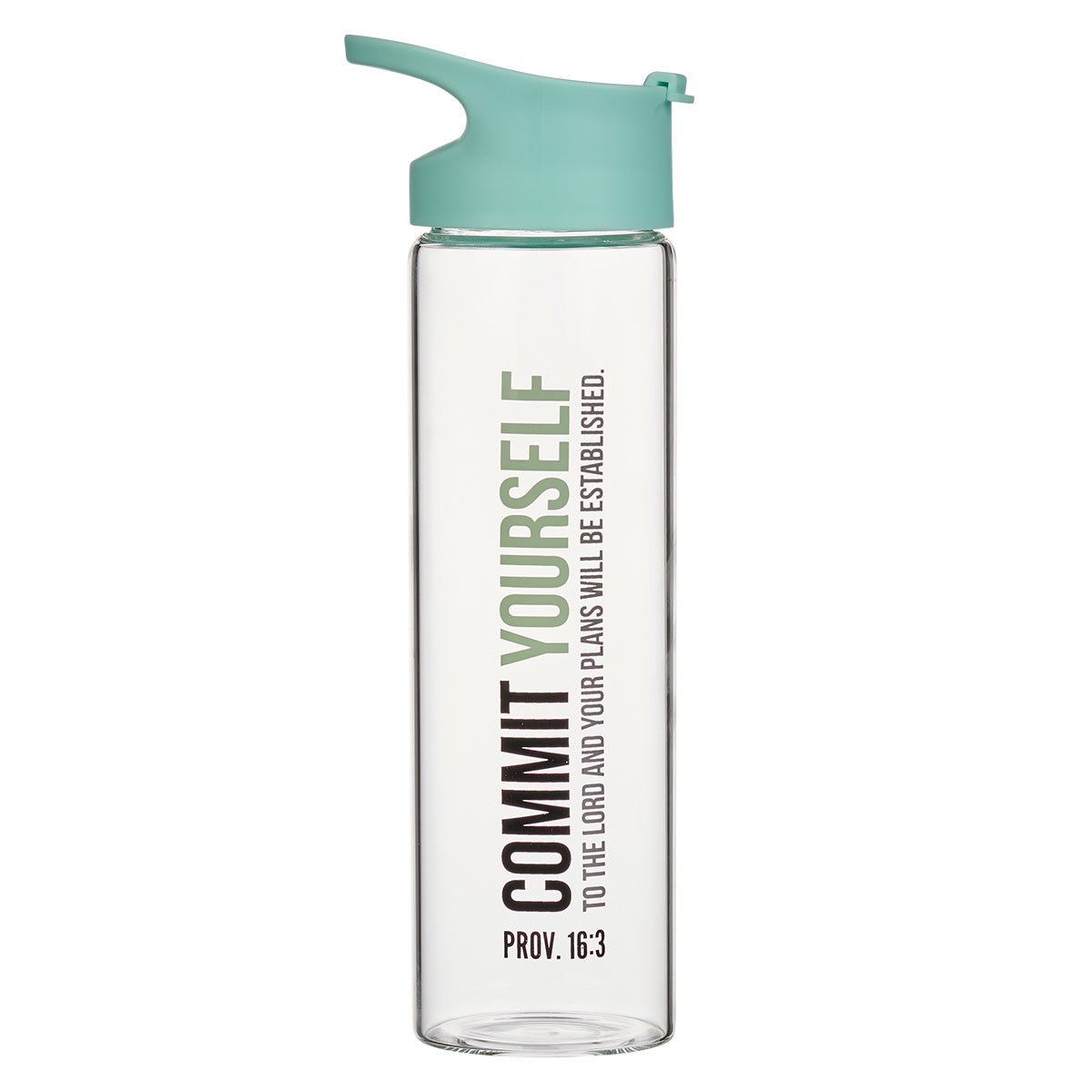 Commit Yourself To The Lord (Glass Water Bottle)