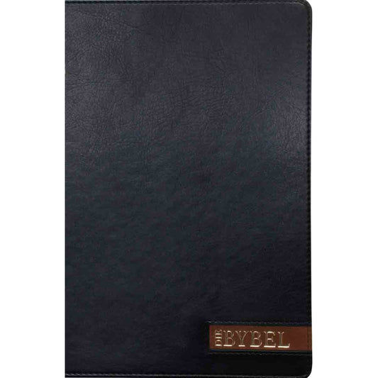 NLV Grootdruk Met Duimgrepe Swart (Kunsleer)