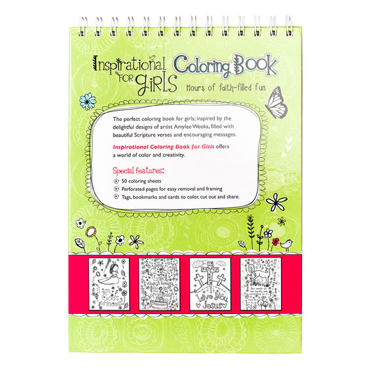 Inspirational Coloring Book For Girls (Wirebound)