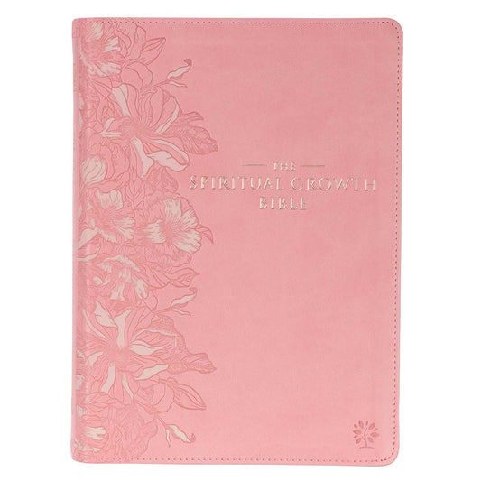 NLT The Spiritual Growth Bible Thumb Indexed Pink (Imitation Leather)