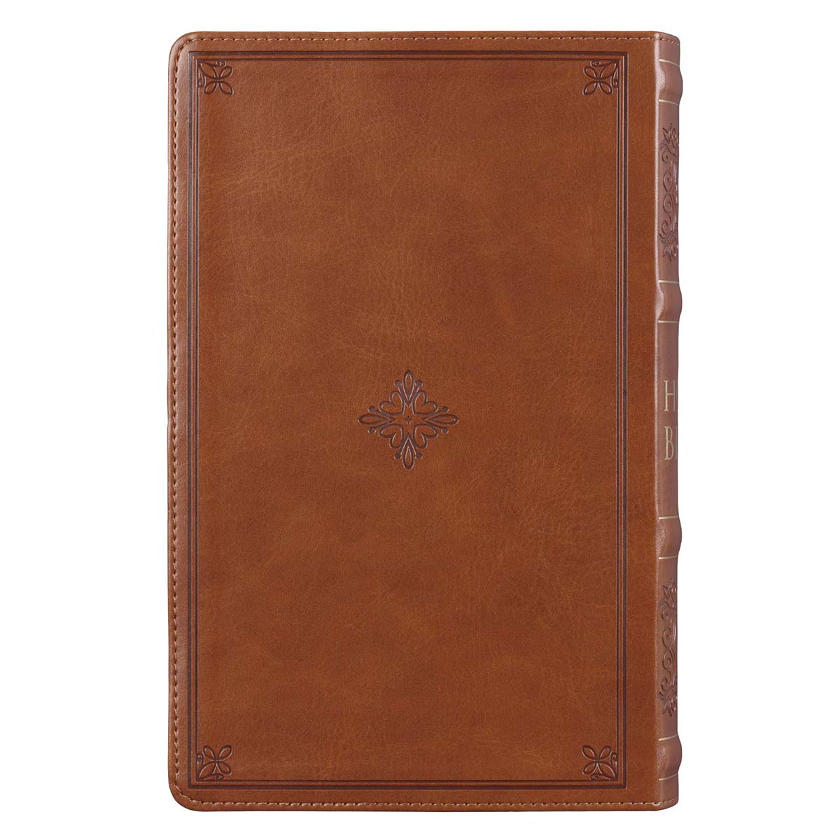 KJV Giant Print With Thumb Indexed Scroll Motif Brown (Imitation Leather)