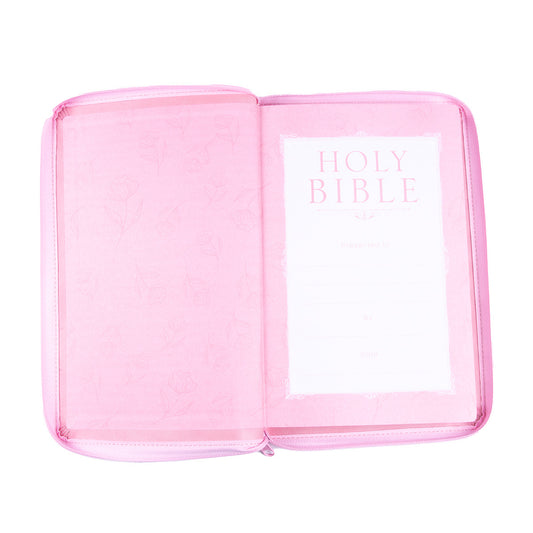 NLT Standard Bible Thumb Indexed With Zip Pink