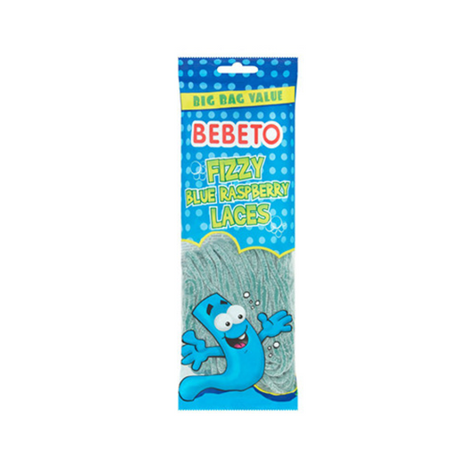 Bebeto Fizzy Blue Raspberry Laces 250g