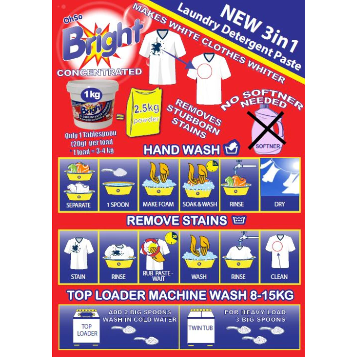 Oh So Bright Concentrated 3in1 Laundry Paste 200g