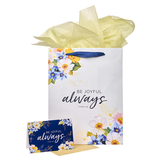 Be Joyful Always (Large Gift Bag With Card)