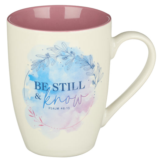 Be Still Watercolor Psalm 46:10 (Ceramic Mug)