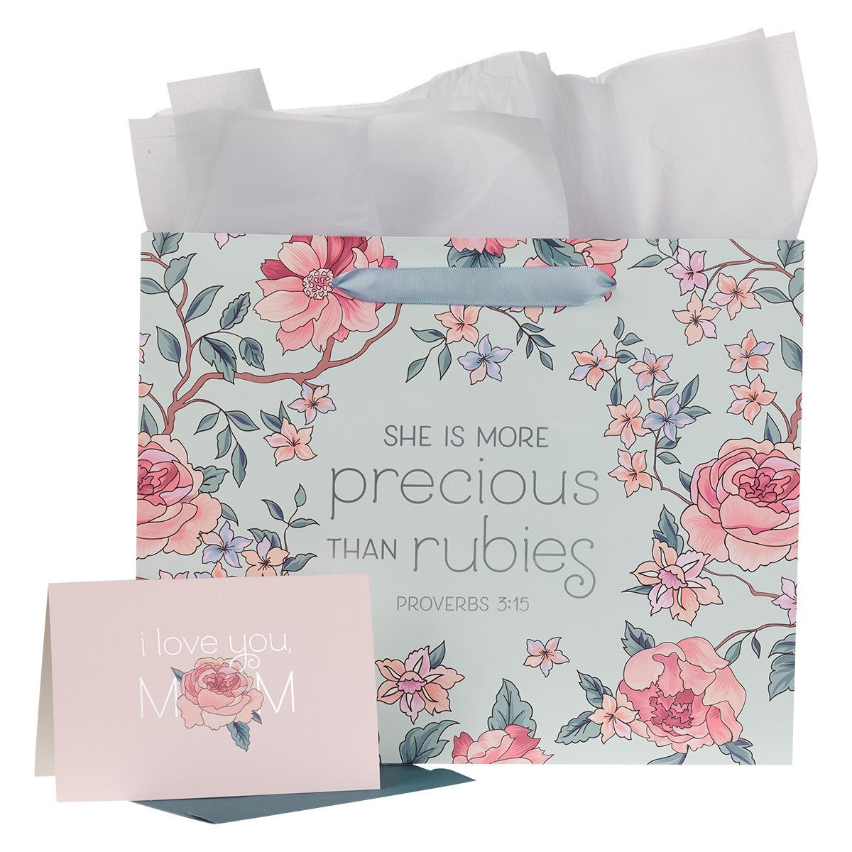 More Precious Than Rubies Proverbs 3:15 (Large Landscape Gift Bag With Card)