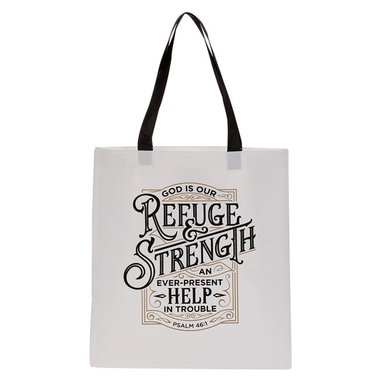 Refuge & Strength Psalm 46:1 (Non-Woven Tote Bag)