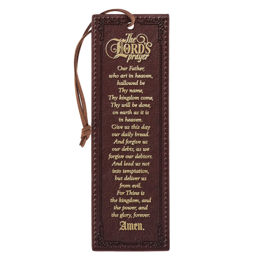 The Lord's Prayer Matthew 6:9-13 (Faux Leather Pagemarker)