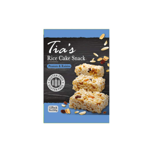 Tia's Rice Cake Snack Peanut & Raisin 200g