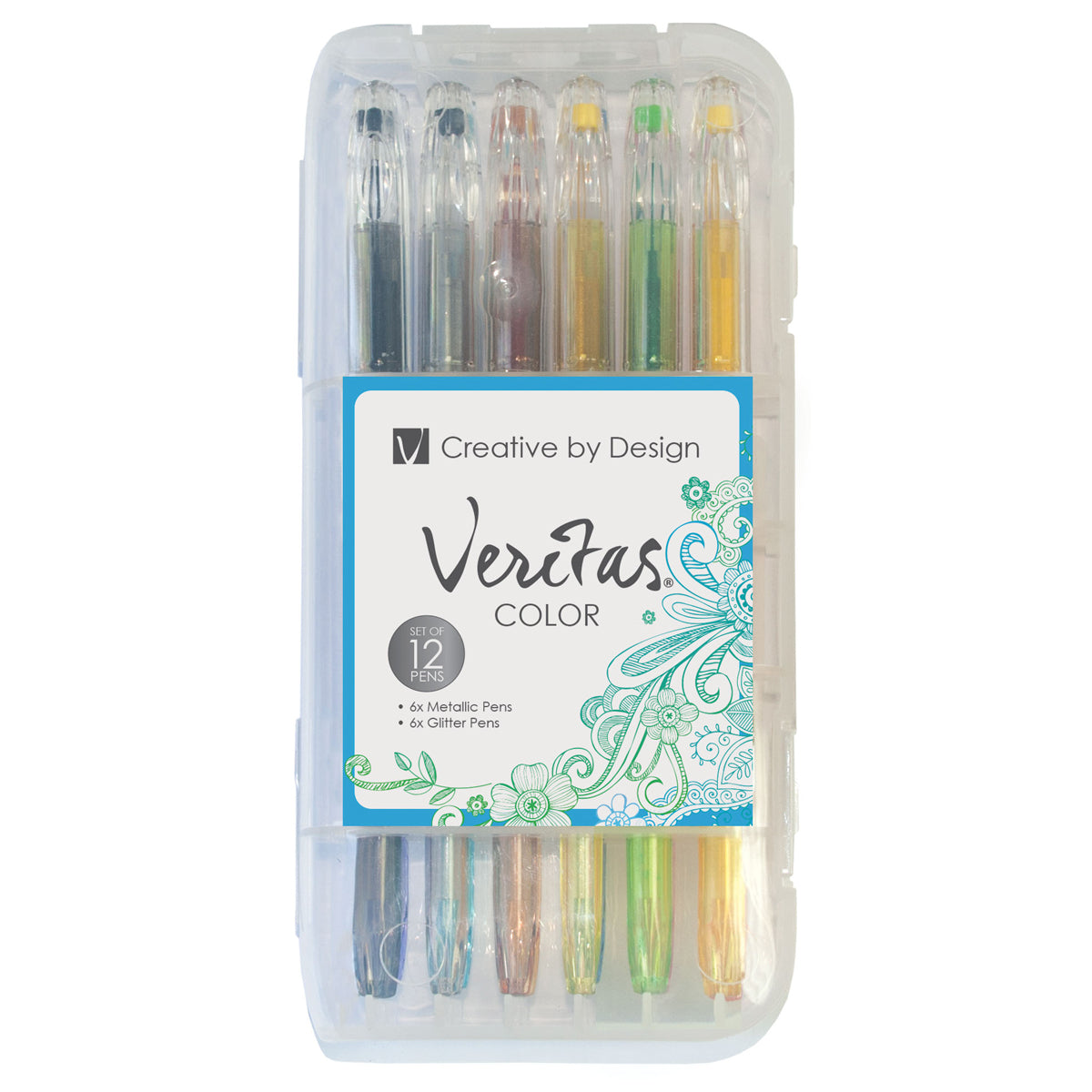 Metallic And Glitter Gel Pen (Set Of 12)(Coloring Pens)