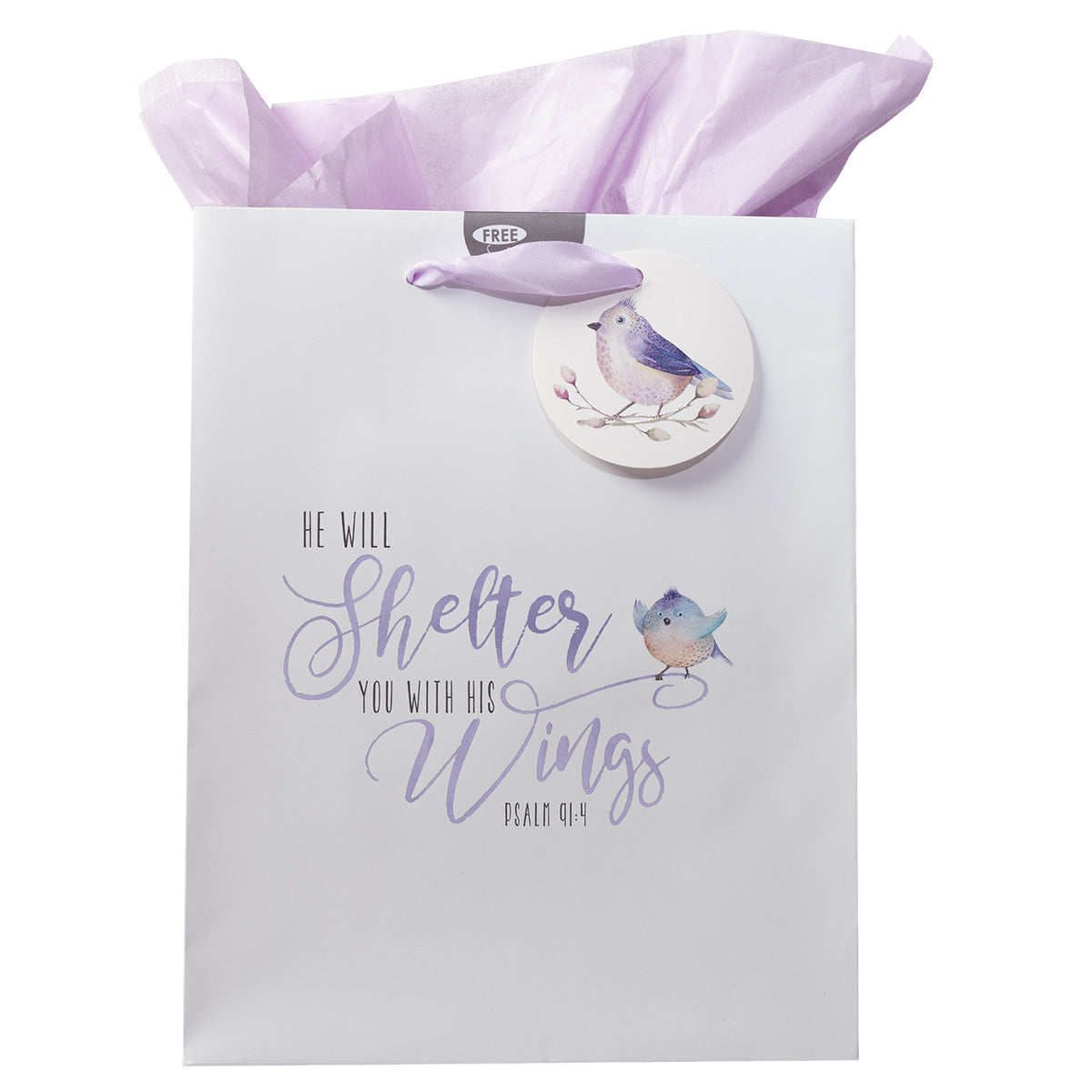 Psalm 91:4 He Will Shelter With His Wings (Medium Gift Bag)