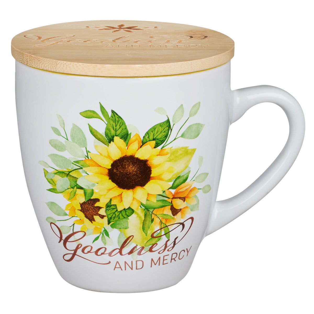 Goodness And Mercy (Bamboo Lidded Ceramic Mug)