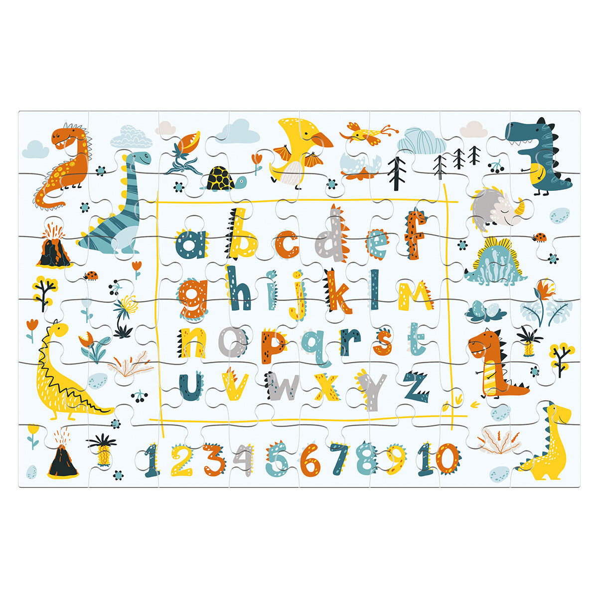 Dino ABC 123 (48 Jumbo Pieces)(Cardboard Puzzle)