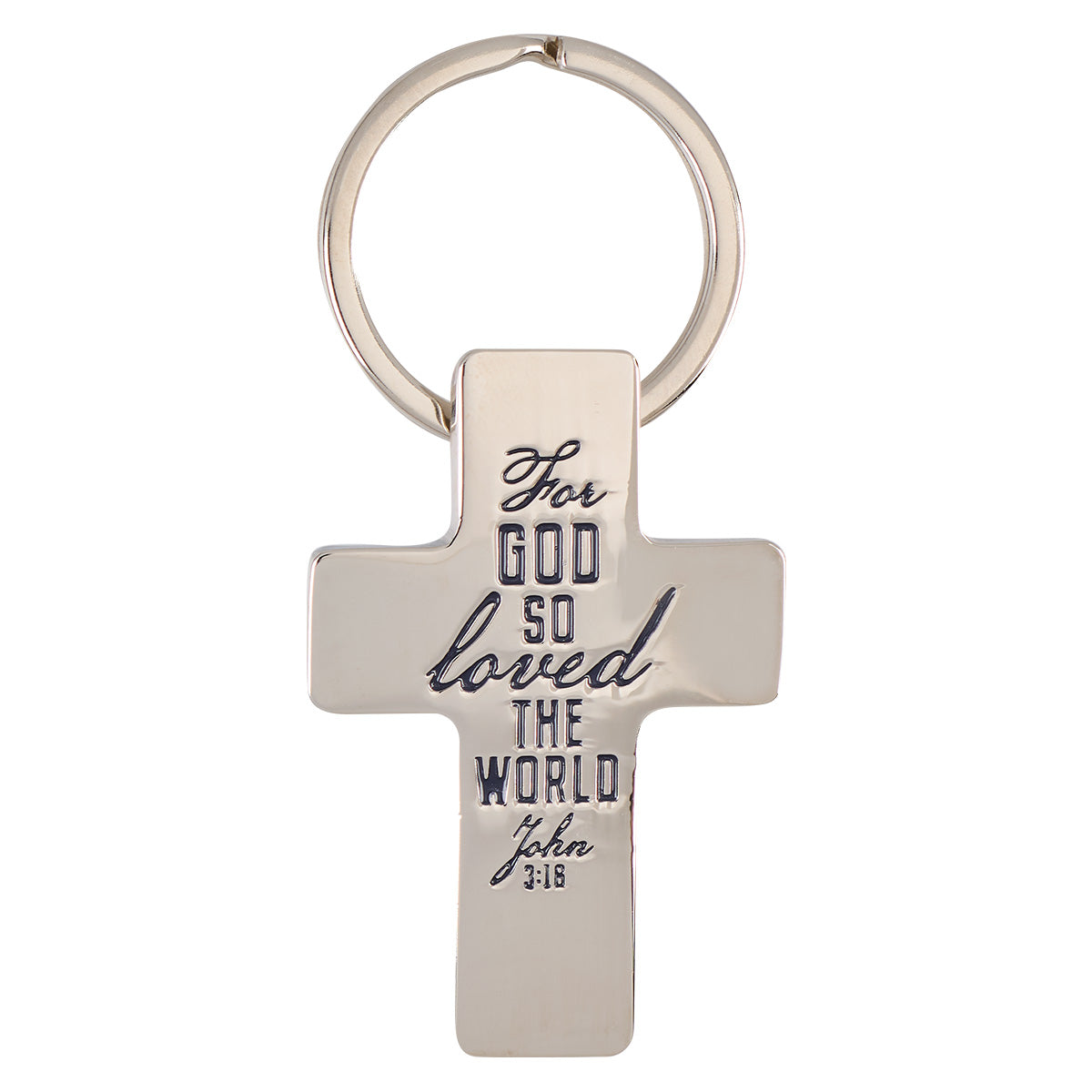 For God So Loved The World Metal Key Ring In A Tin