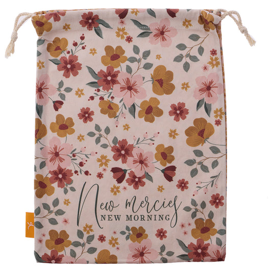 New Mercies New Morning (Large Cotton Drawstring Bag)