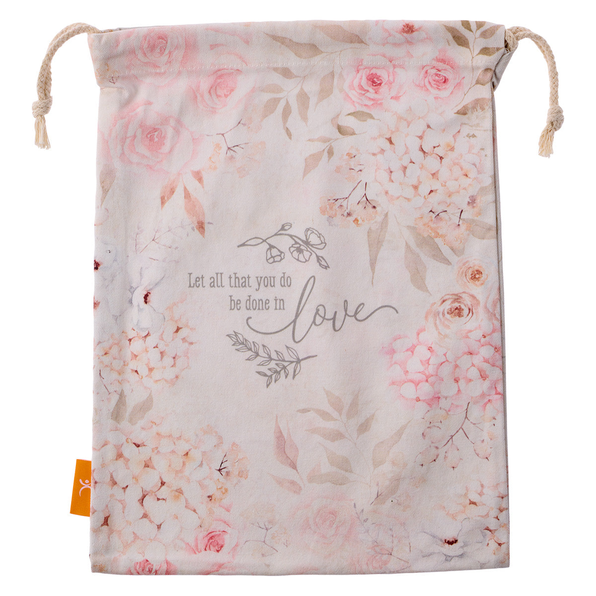 Let All That You Do Be Done In Love (Large Cotton Drawstring Bag)