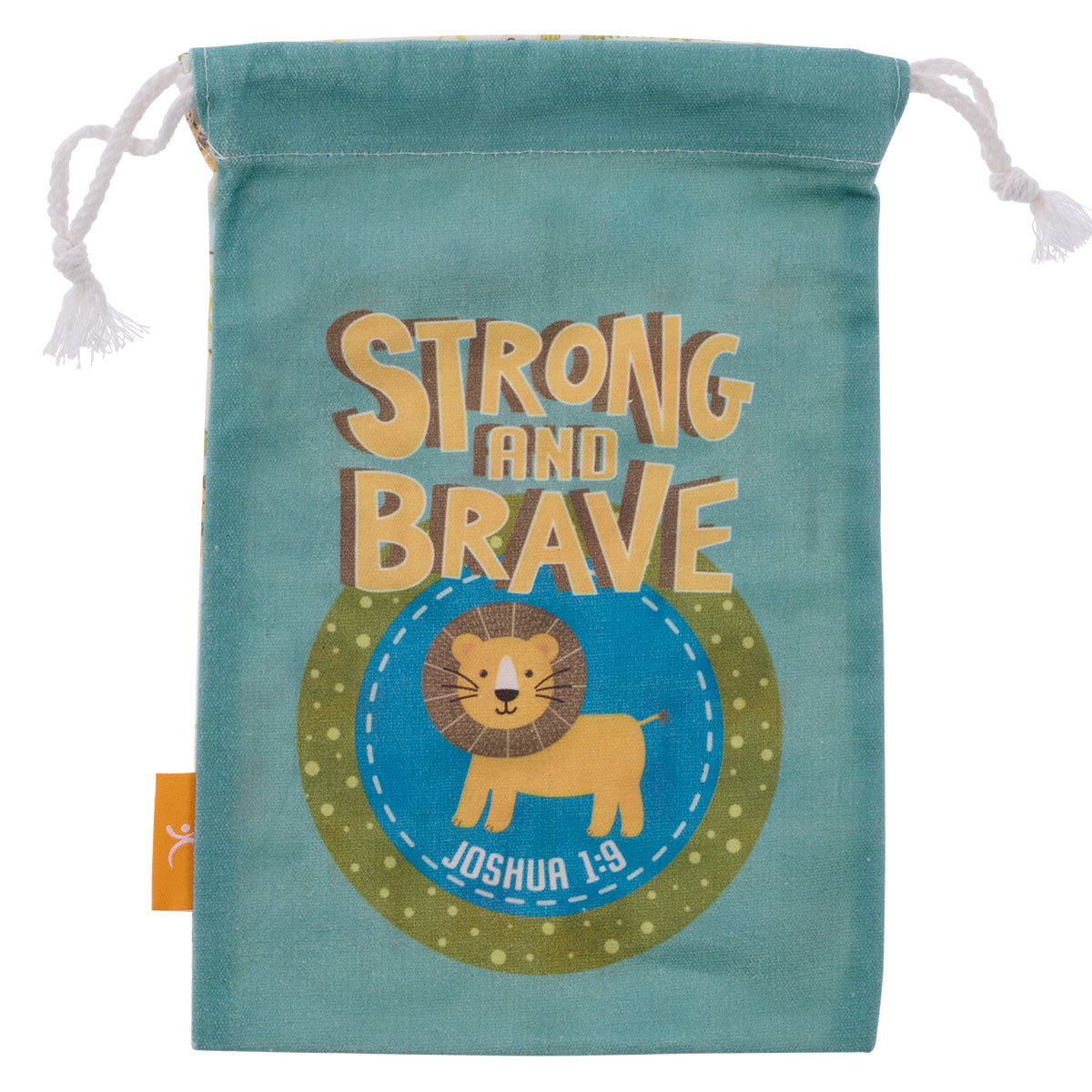 Strong And Brave (Small Cotton Drawstring Bag)