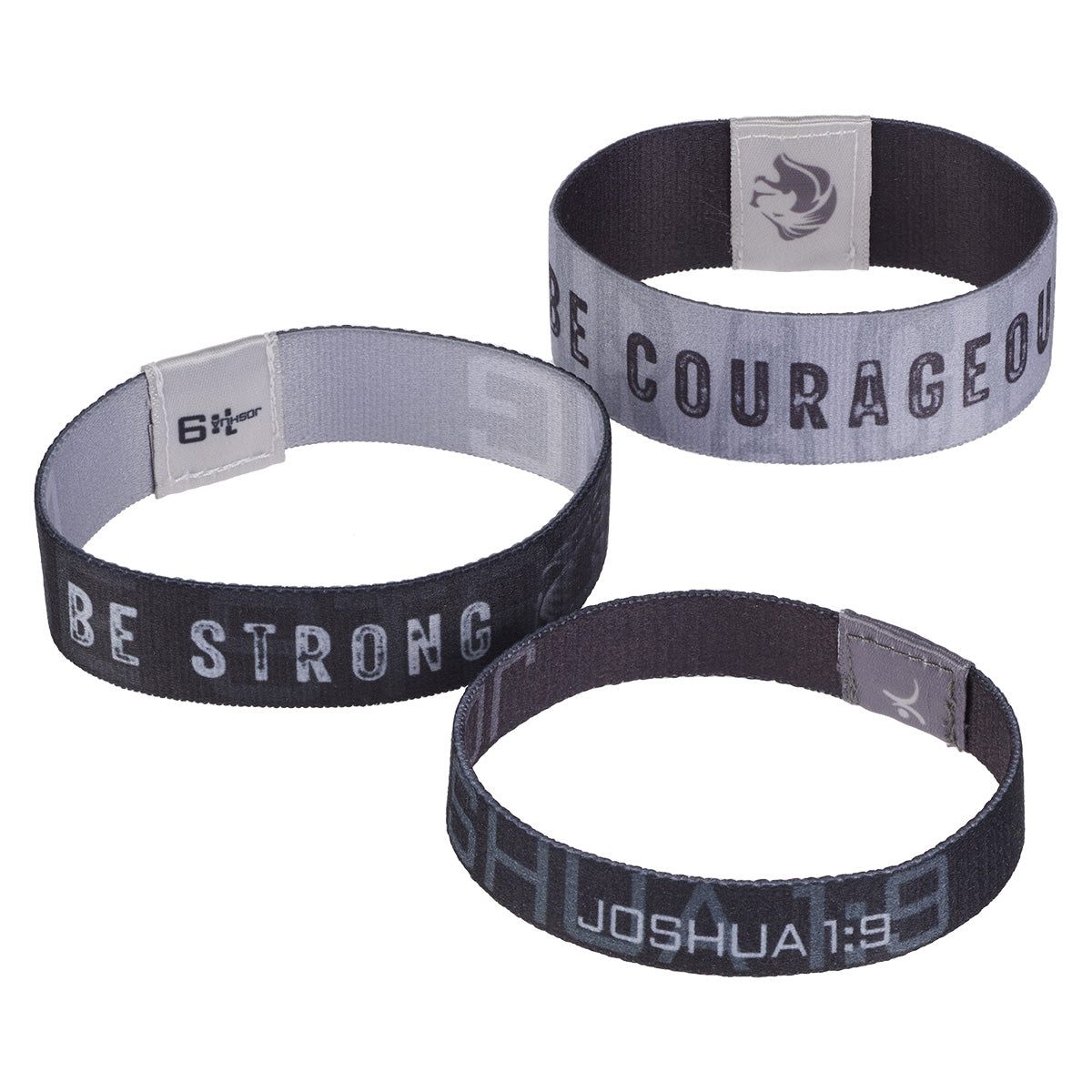 Be Strong, Be Courageous (Pack Of 3)(Elastic Wristbands)