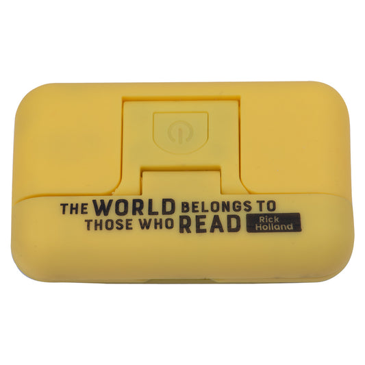 The World Belongs To Those Who Read Yellow (Glow In The Dark Book Light)