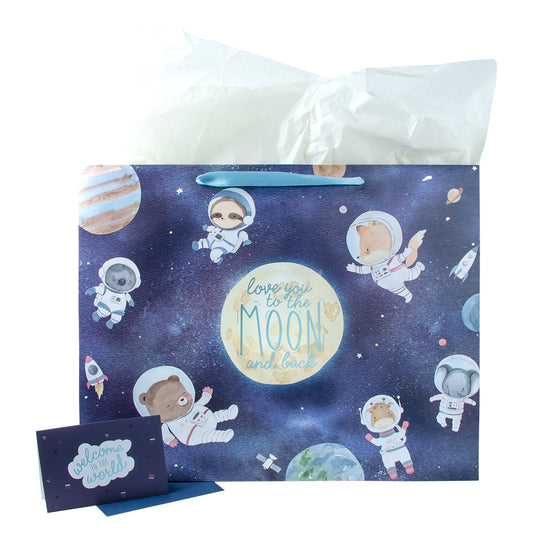 Love You To The Moon And Back Gift Bag With Card