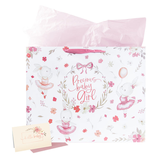 Precious Baby Girl Gift Bag With Card