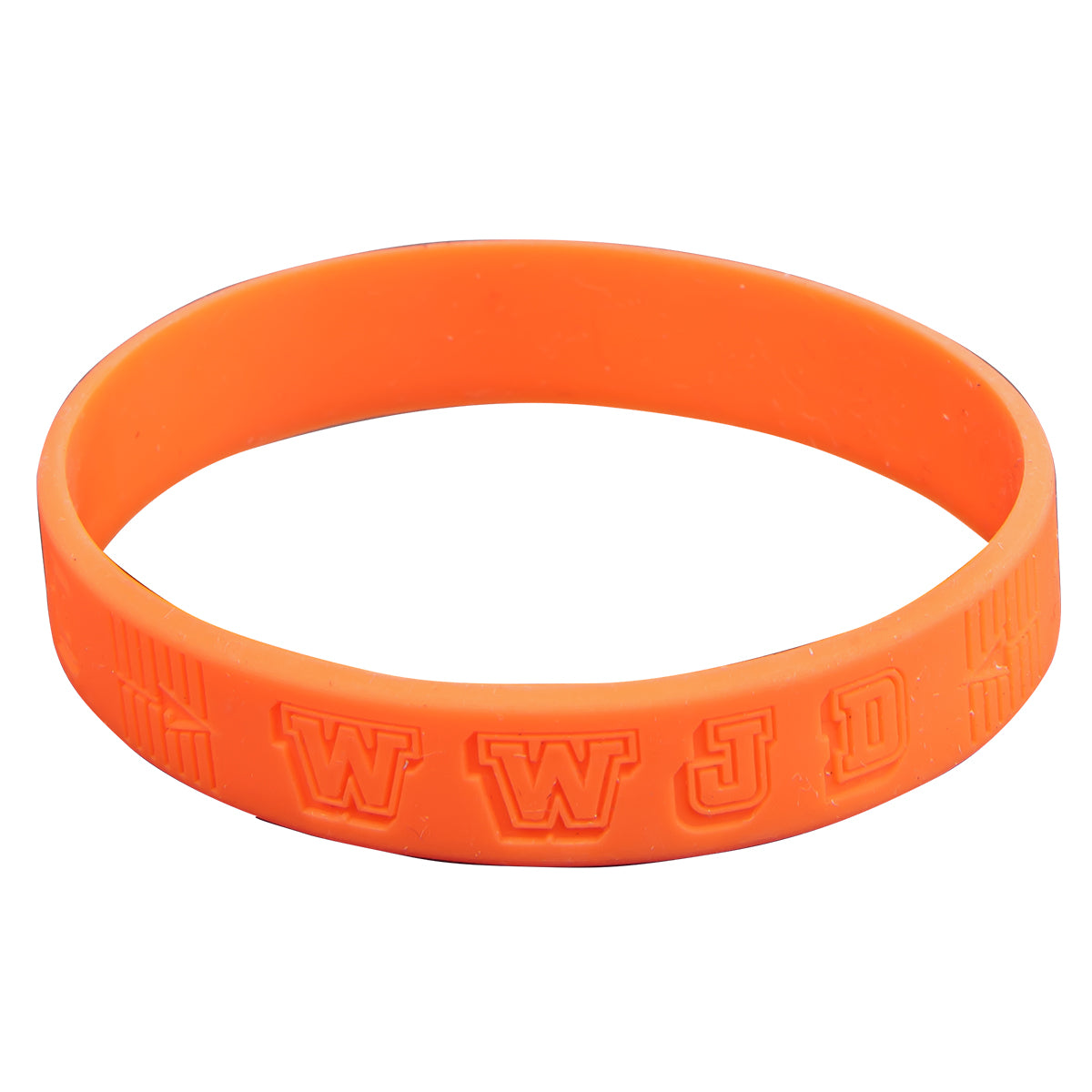 WWJD Orange Silicone Wristbands