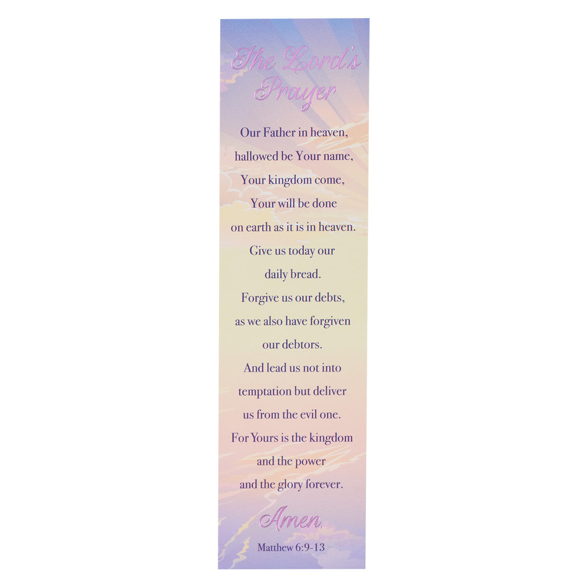 The Lords Prayer Pack Of 10 Sunday School Bookmark - Matthew 6:9-13