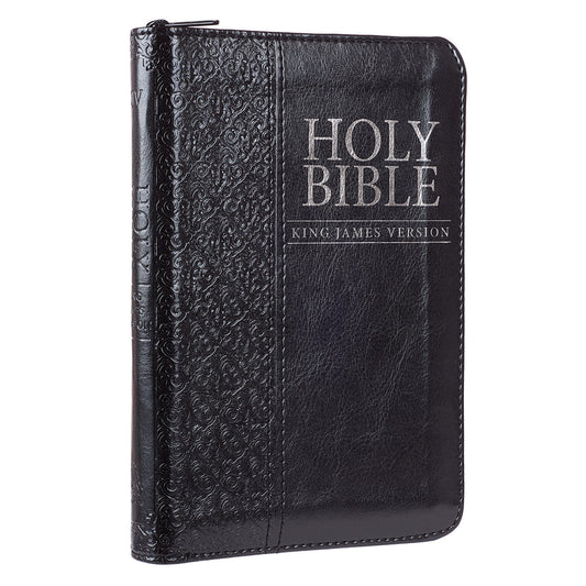 KJV Mini Pocket Edition Red Letter Black With Zip (Imitation Leather)