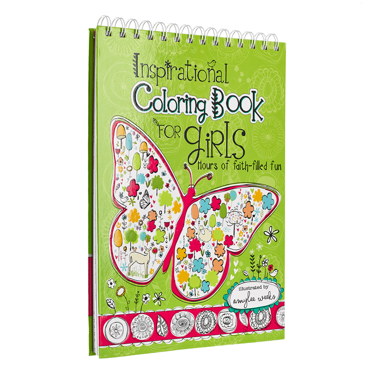 Inspirational Coloring Book For Girls (Wirebound)