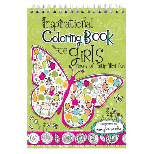 Inspirational Coloring Book For Girls (Wirebound)