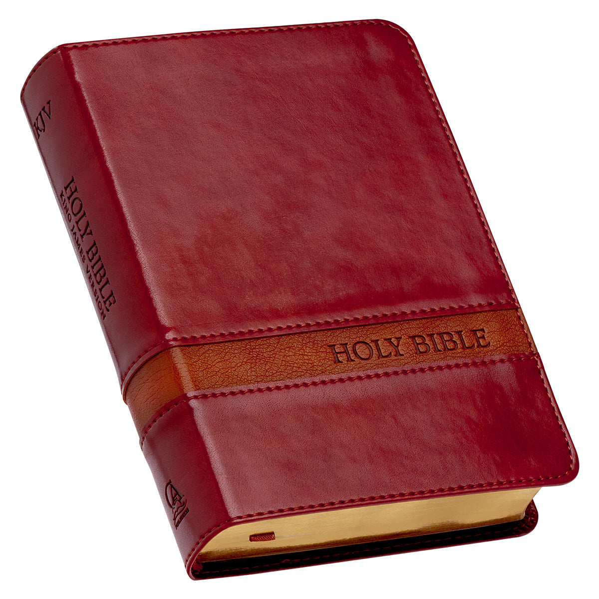 KJV Large Print Compact Brown Red Letters (Imitation Leather)