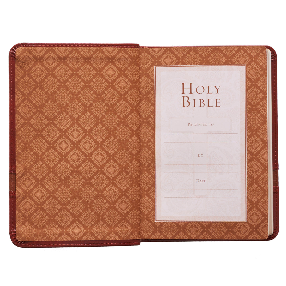 KJV Large Print Compact Brown Red Letters (Imitation Leather)