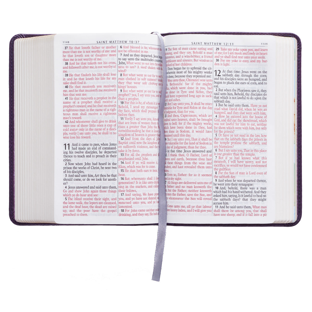 KJV Large Print Compact Purple Red Letters (Imitation Leather)