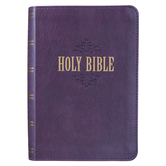 KJV Large Print Compact Purple Red Letters (Imitation Leather)