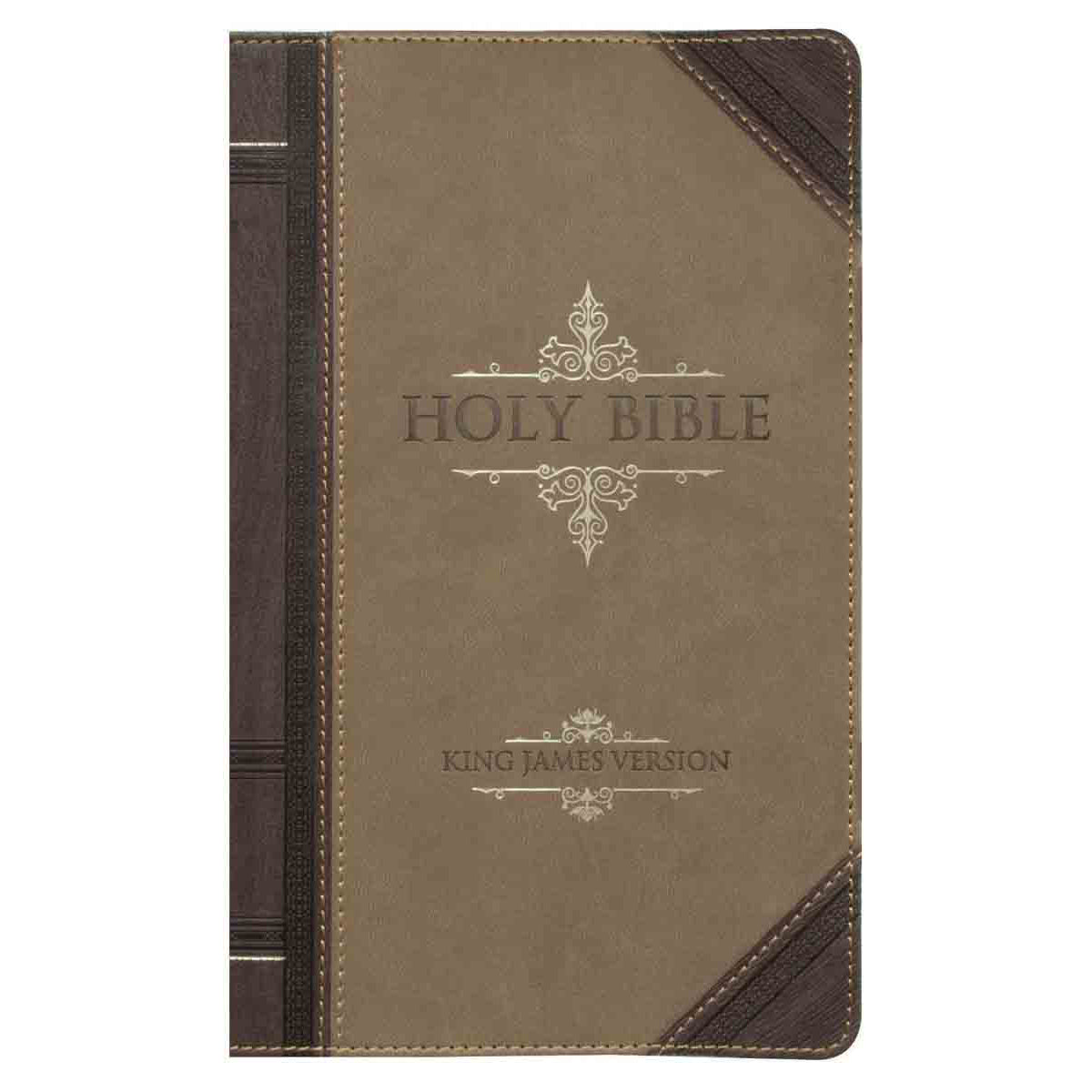 KJV Giant Print Standard Tan/Brown Red Letters (Imitation Leather)