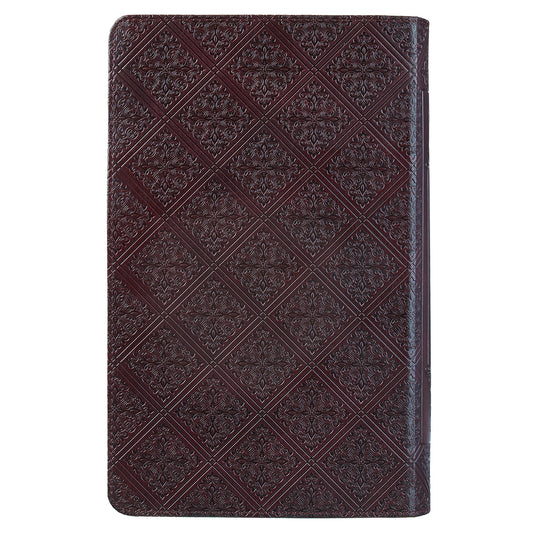 KJV Giant Print Standard Brown Red Letters With Thumb Indexed (Imitation Leather)