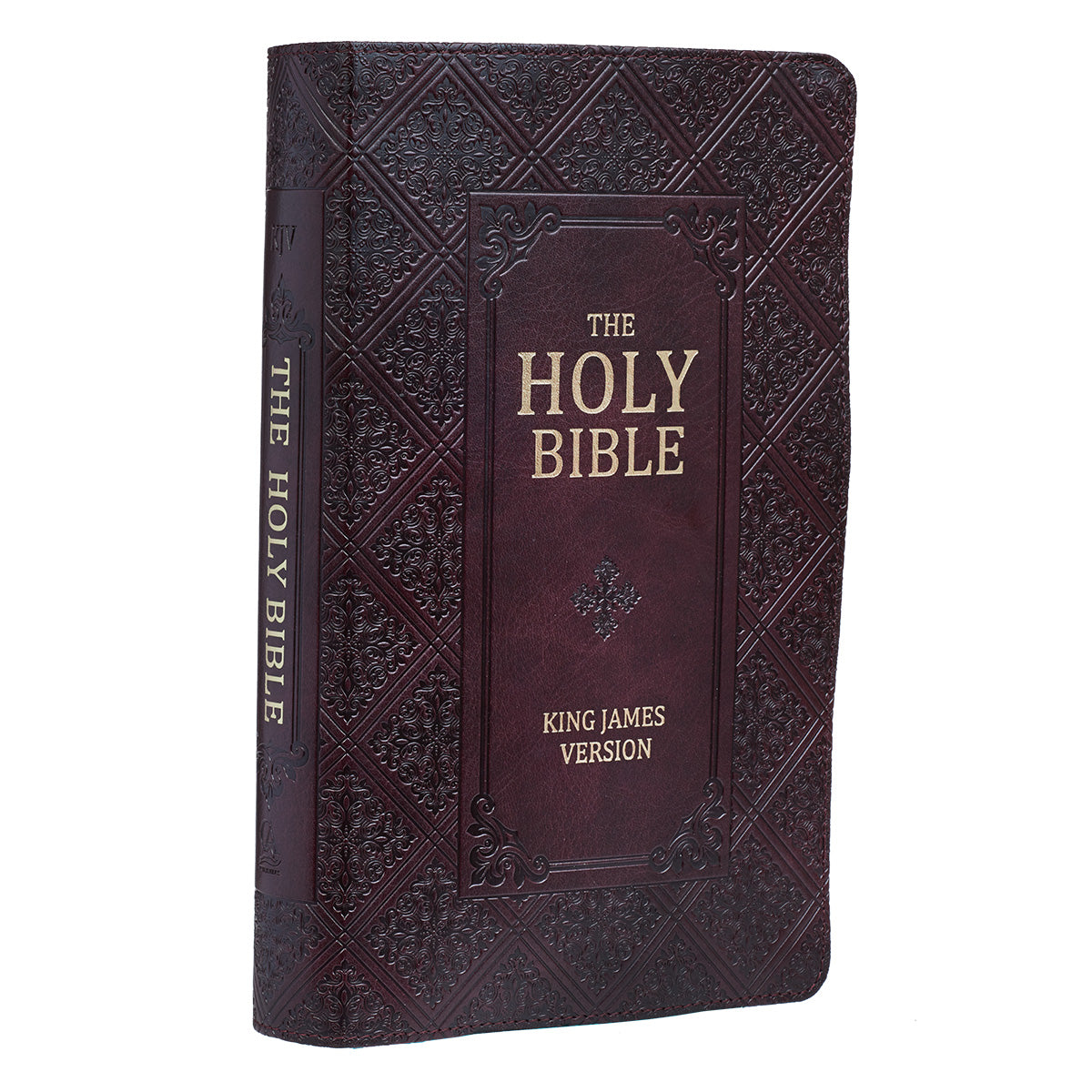 KJV Giant Print Standard Brown Red Letters With Thumb Indexed (Imitation Leather)