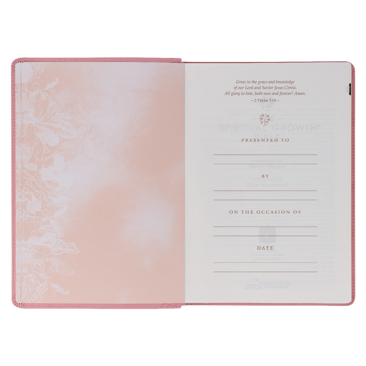 NLT The Spiritual Growth Bible Thumb Indexed Pink (Imitation Leather)