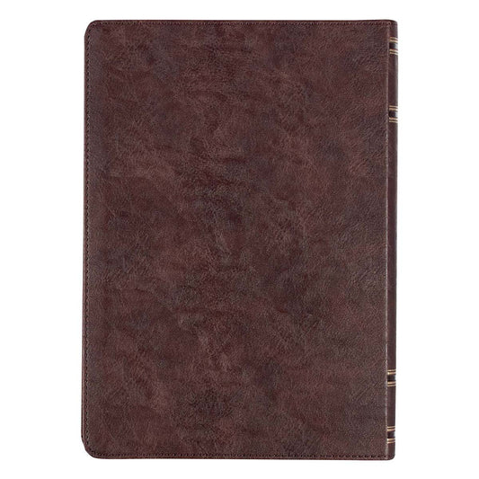 NLT The Spiritual Growth Bible Thumb Indexed Dark Brown (Imitation Leather)