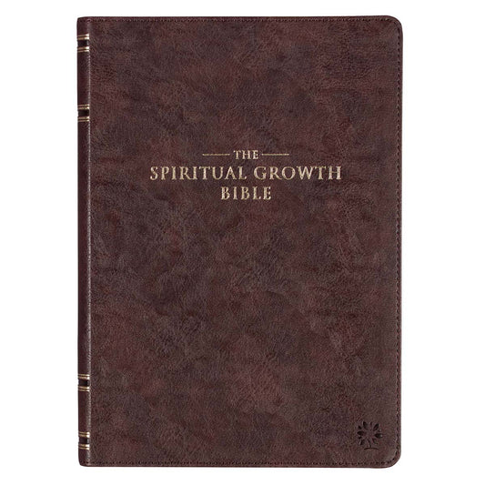 NLT The Spiritual Growth Bible Thumb Indexed Dark Brown (Imitation Leather)
