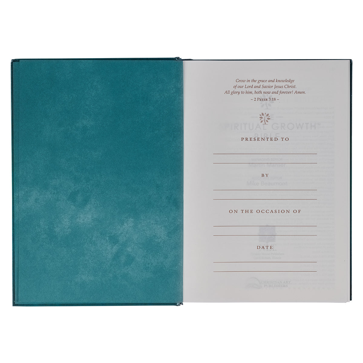 NLT The Spiritual Growth Bible Teal (Hardcover)