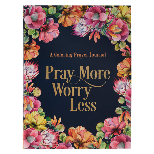 Pray More Worry Less Coloring Prayer Journal (Paperback)