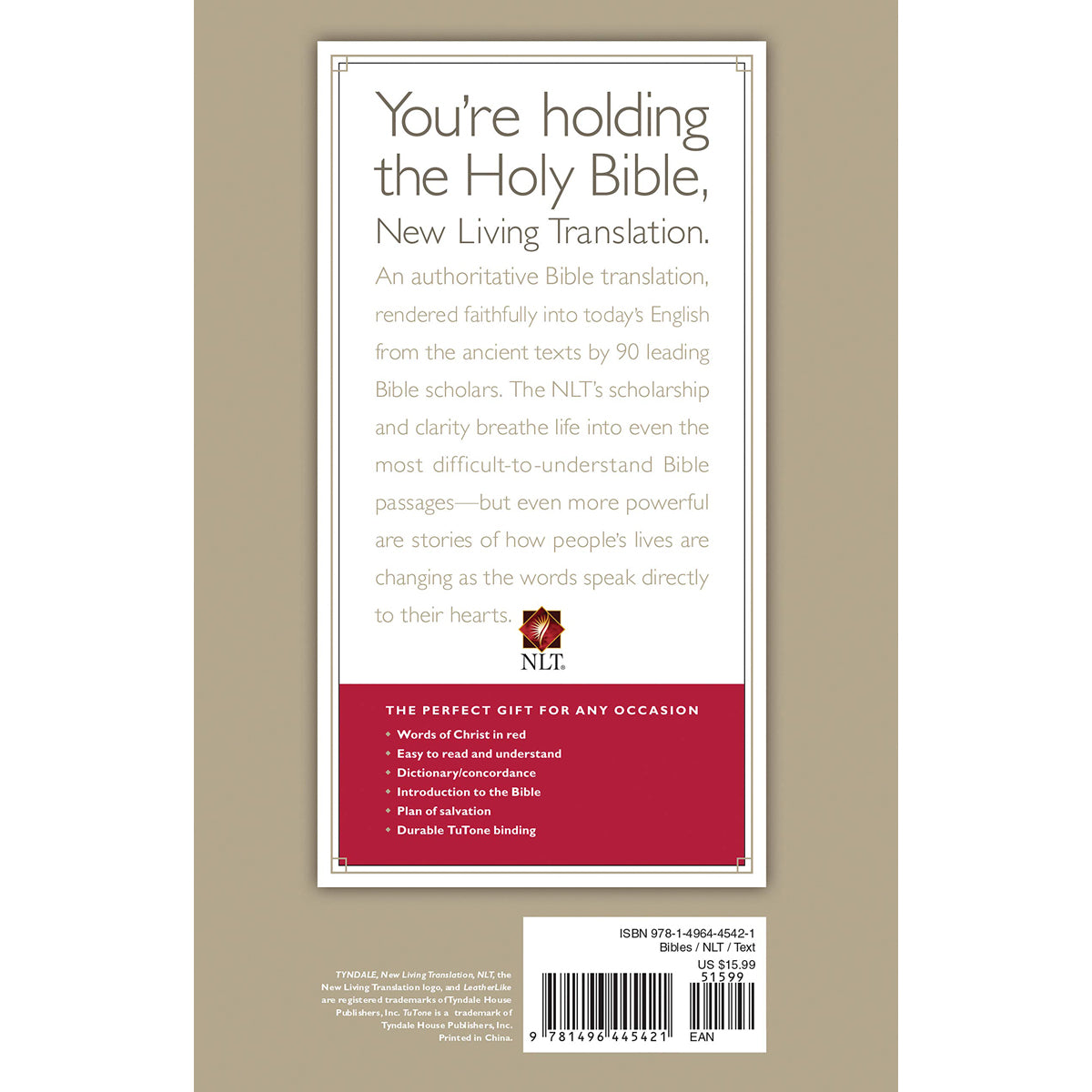 NLT Premium Gift Bible Red Letter Blue (Imitation Leather)