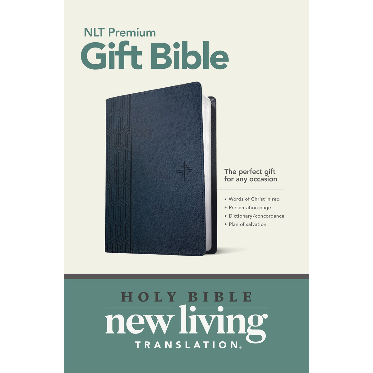 NLT Premium Gift Bible Red Letter Blue (Imitation Leather)