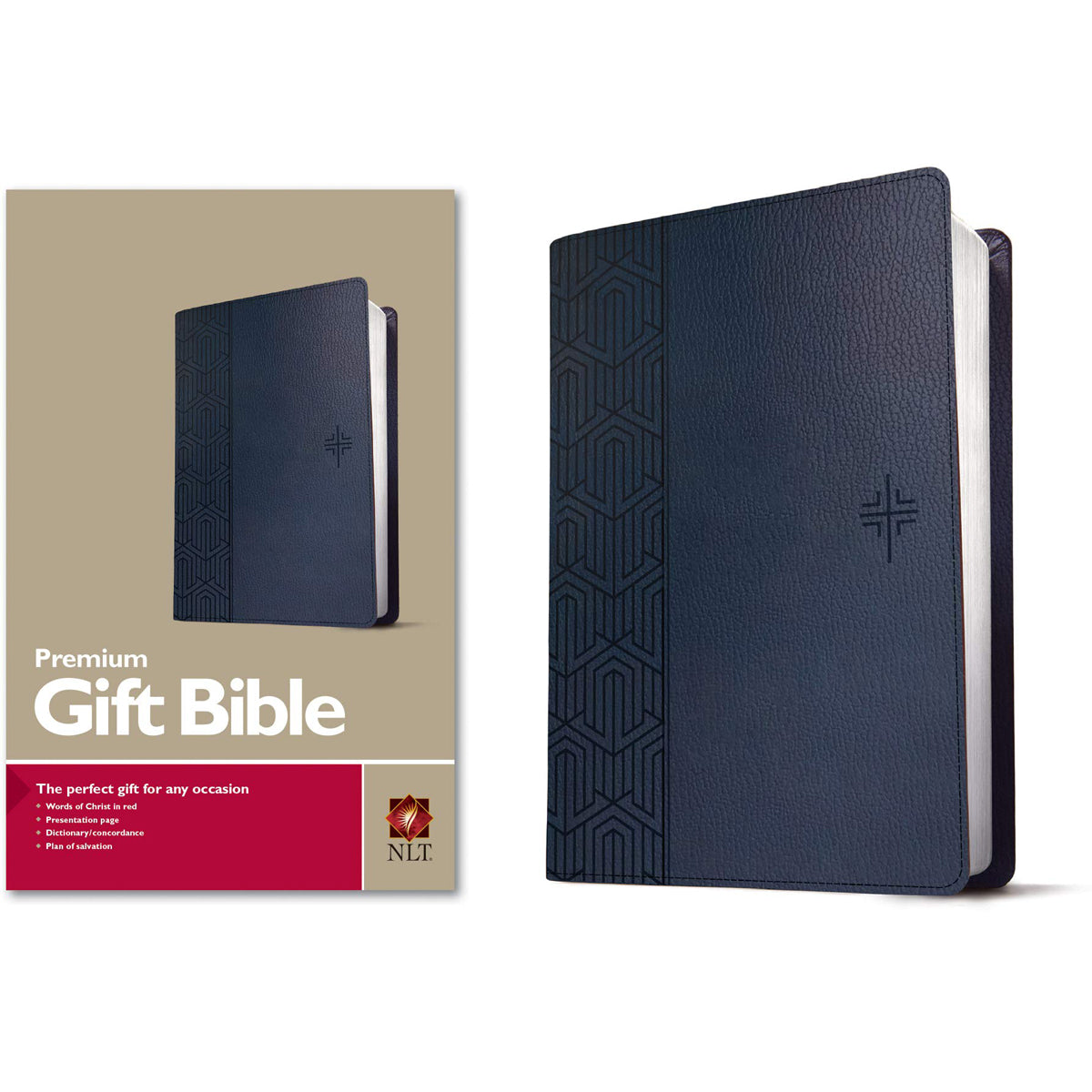 NLT Premium Gift Bible Red Letter Blue (Imitation Leather)