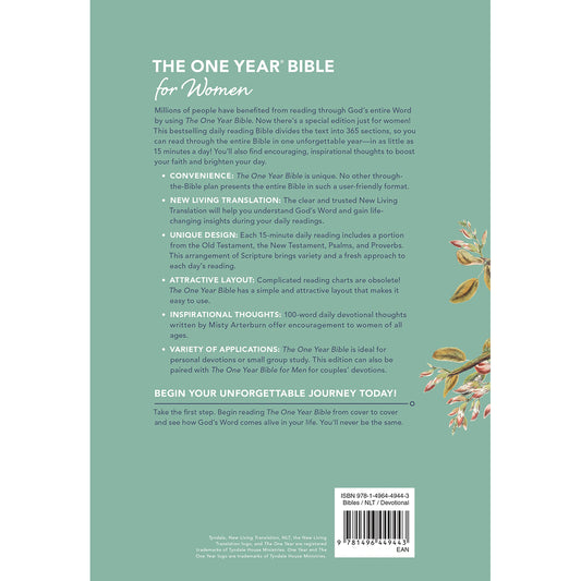 NLT The One Year Bible For Women (Hardcover)