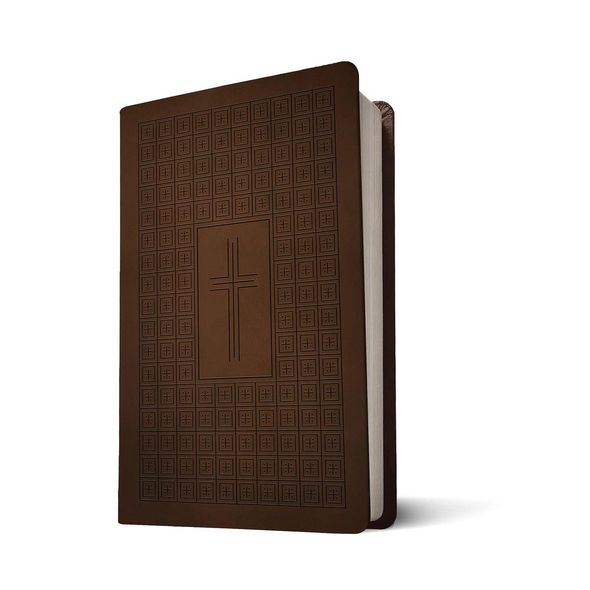 NLT Filament Premium Value Thinline Bible, Dark Brown Cross (Imitation Leather)